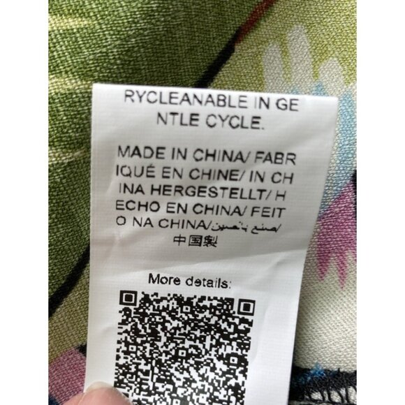 Emery Rose Tropical Leaf Dress Women Large Colorful Vacation Resort Wear Cruise - Picture 5 of 7